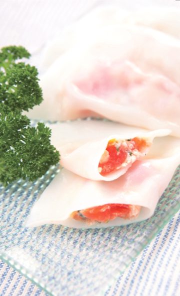 見た目も美しい! さっぱりトマト餃子 見た目も美しい! さっぱりトマト餃子